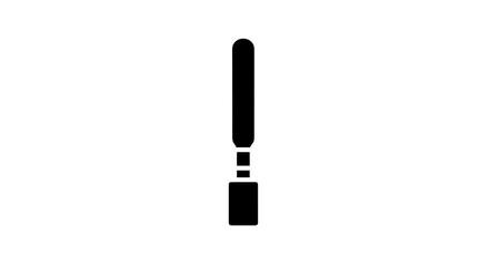 Simple black and white object icon
