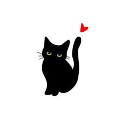 Cat silhouette illustration