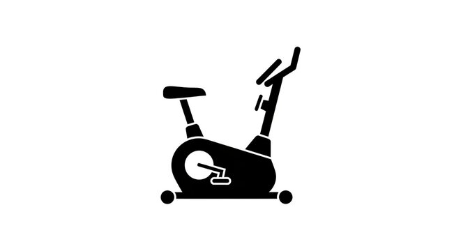 Stationary bicycle silhouette for fitness and exercise - Powered by Adobe