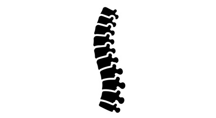 Spine silhouette isolated vector