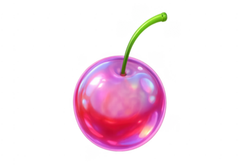 Glossy pink cherry bubblegum candy design element
