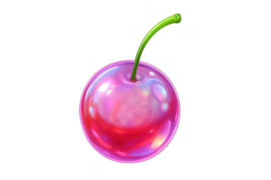 Glossy pink cherry bubblegum candy design element