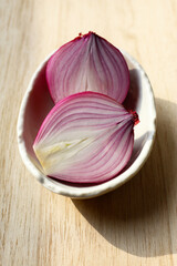 Fresh red onion. Vegetable for health