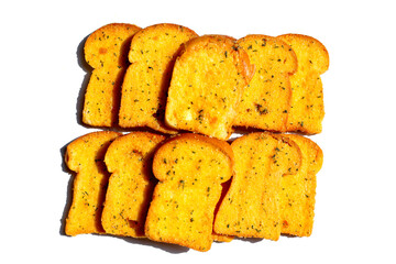 Delicious crispy garlic bread slices