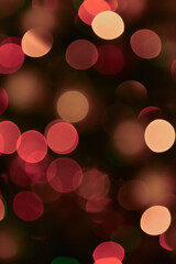 Abstract red and gold bokeh pattern