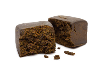 Hashish isolated on white background