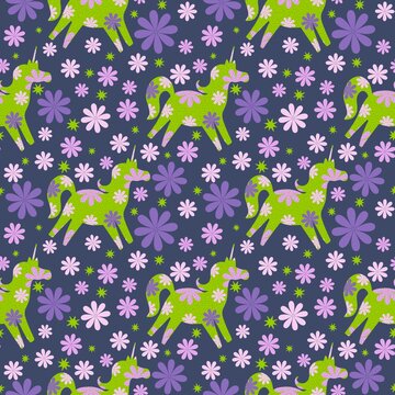 Christmas animals seamless horse pattern for wrapping paper and fabrics and party and kids print