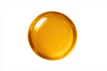 Golden liquid drop with air bubbles