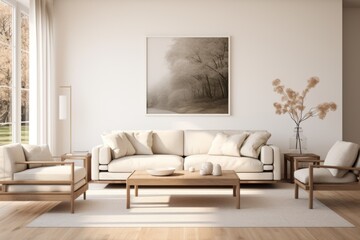 Cozy living room with modern furniture and natural light