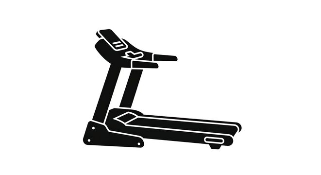 Treadmill silhouette fitness exercise equipment