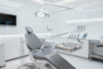 Blurred photo. Dental office without focus. Hospital room texture background