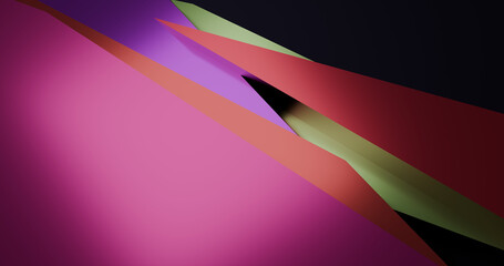 abstract 3d color metal object wallpaper