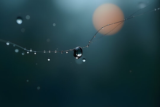 Dew Drops on Spiderweb