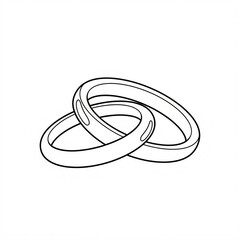 Fototapeta premium wedding rings sketch 