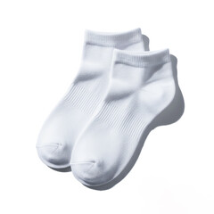 White cotton socks isolated on white background