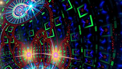 Vivid Fractal Geometric Patterns