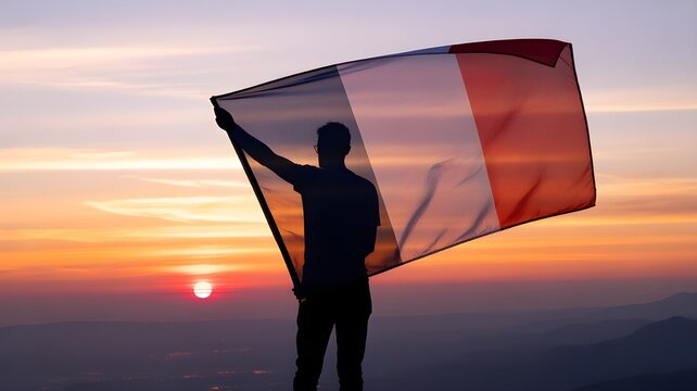 Illustration Celebrating International Francophonie Day with French Symbols