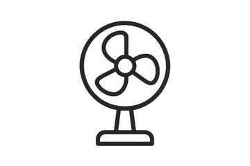 Obraz premium Electric fan icon representing cooling, ventilation, air circulation, climate control, and comfort on transparent background