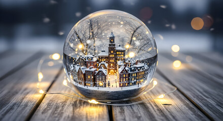 glass ball on the table