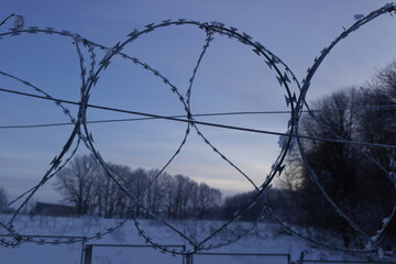 razor wire fence