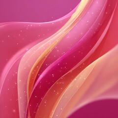 Abstract pink waves with soft light and sparkles creating a dreamy atmosphere.