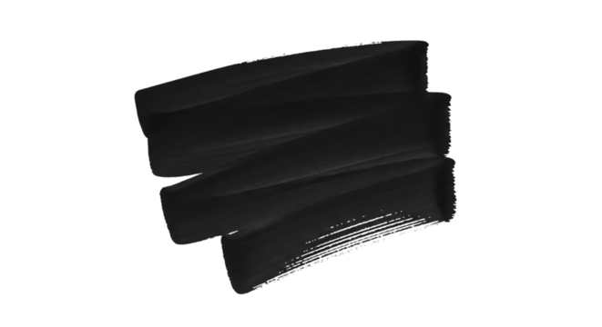 Dark grey paint brush stroke, with visible texture and subtle sheen, cutout, PNG isolated on transparent background