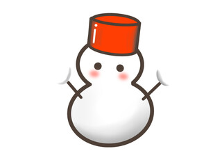 cute snowman character winter season