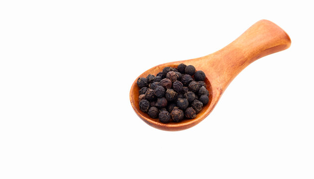 Organic dried black pepper powder - Piper nigrum - Powered by Adobe