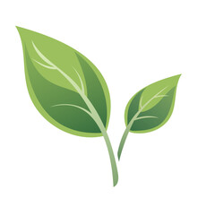 Green leaves illustration with vibrant colors and natural design elements for eco friendly themes