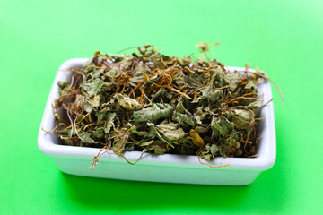 Dried gotu kola herb with leaves, stems, and roots