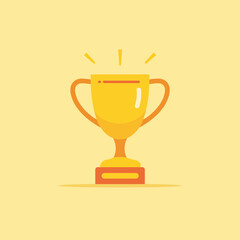 A Gold Trophy Icon with Spikes on a Yellow Background