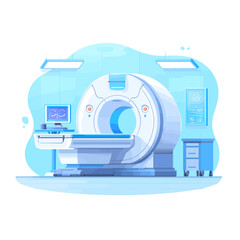 Illustration of an MRI Scanner used in a medical facility
