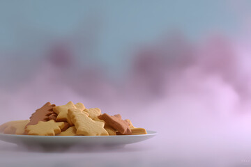 cheerful toddler builds cozy little doghouse for his playful puppy in lush green garden