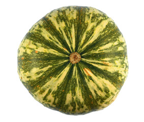 high angle view of pumpkin isolated on white background