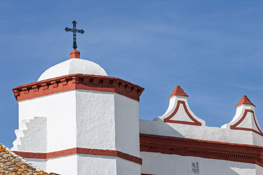 Detail of mudejar church of san pablo in aznalcazar, seville