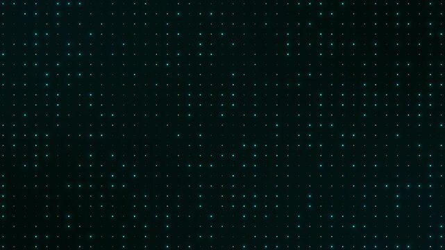 AI Cyan Glowing Neural Dot Grid Loop Background &ndash; Artificial Intelligence HUD element