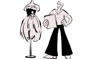 vector illustration of a designer