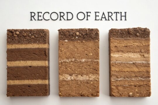 Sections of Earth Showing Sediment and Layered Deposits