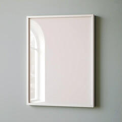 Kids Room Minimalist Interior with Empty Frames and Neutral Decor