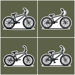 BMX bikes set with transparent background Street Rider Culture