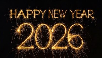 Sparkling New Year 2026 Celebration in Glowing Light.