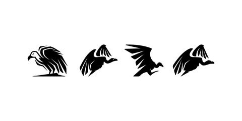 Naklejka premium Vulture Silhouette Premium Illustrator Logo Vector Illustration Template