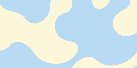 Abstract fluid art background shows soft blue and pastel yellow colors with organic shapes creating a calming and simple yet modern visual, perfect for digital design