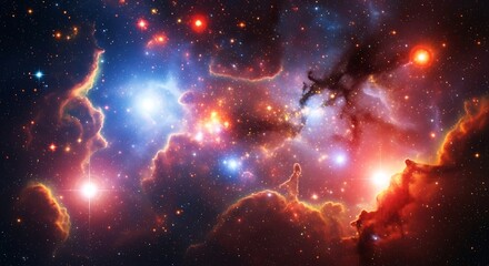 Celestial Tapestry Vibrant Cosmic Landscape