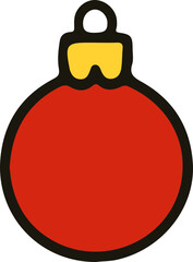 Christmas Bell Illustration Cute Holiday Jingle Ornament