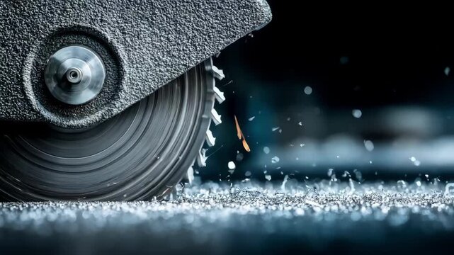 Focused view of a professional grinding saw blade teeth using a powered bench grinder maintaining optimal tooth geometry and durability.