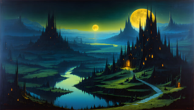 Mystical Midnight Scenery