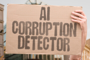 "AI Corruption Detector" AI detects corruption in political funding. AI. CORRUPTION. DETECTOR. AI. DETECTS.