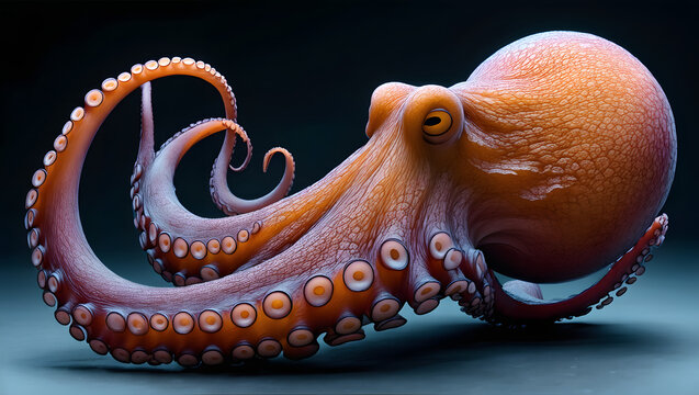 Colorful Octopus with Long Tentacles