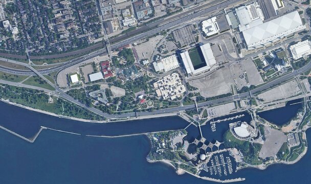 Aerial Satellite View BMO Field Toronto Word Cup FIFA 2026 